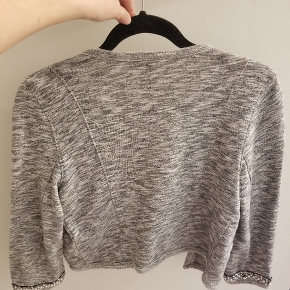 NWT Express Cardigan Beaded  Black White Grey XS - Picture 4 of 4